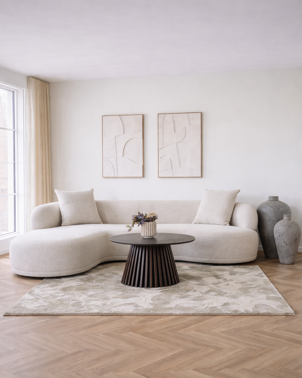 Kingston Lounge Soffa – Natur (Vänstervänd)