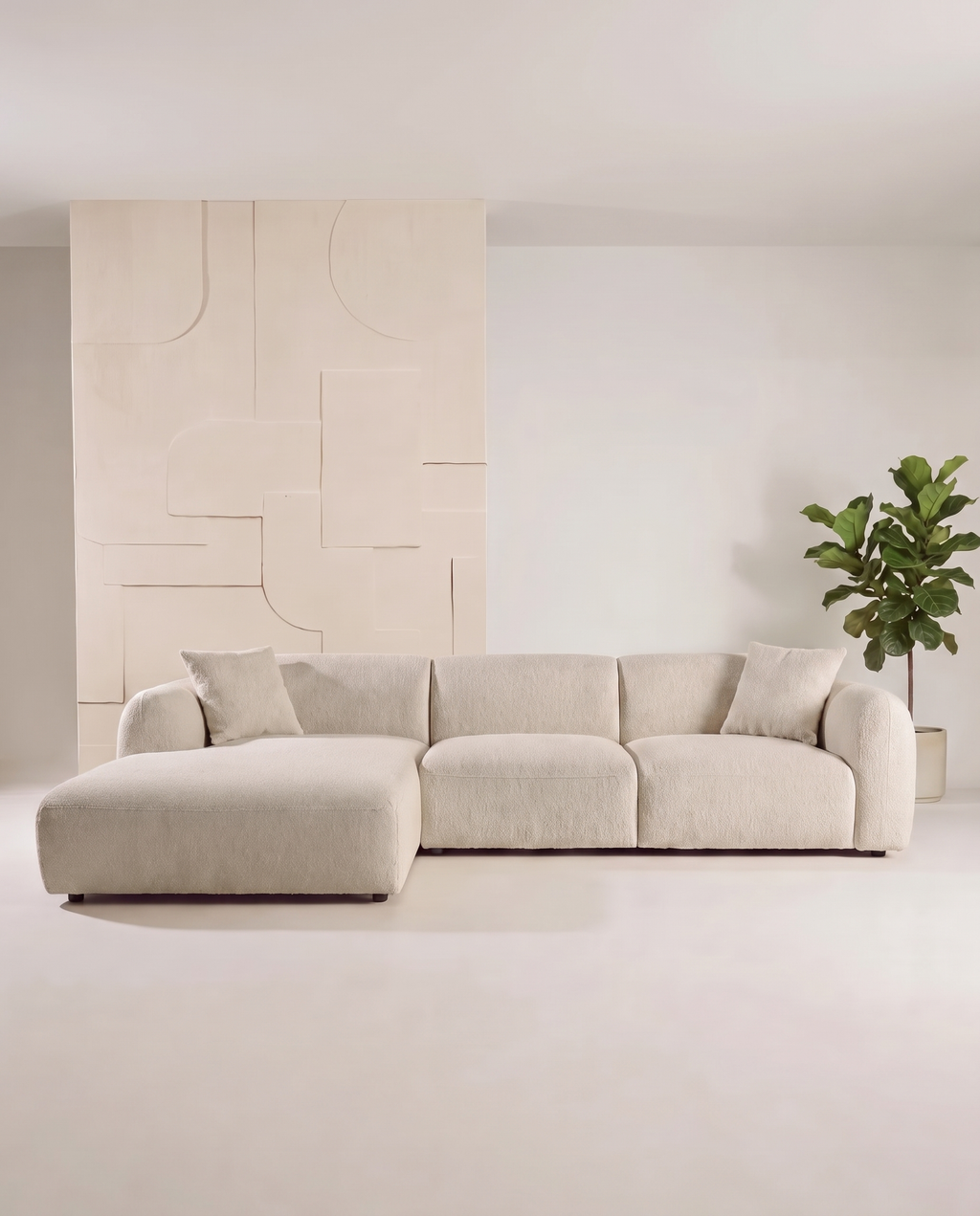 Leia Schäslongsoffa – Beige