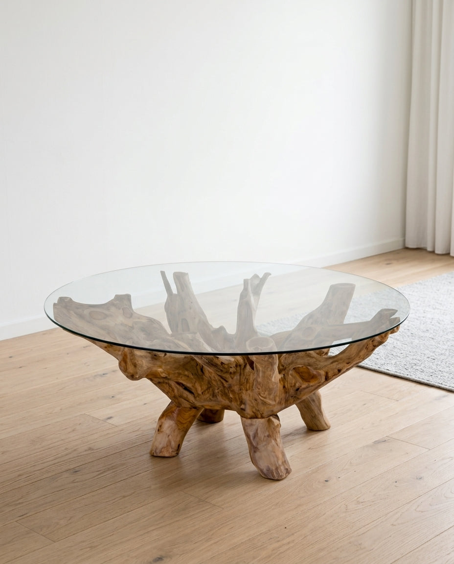 Amazonas Soffbord – Glas & Teak