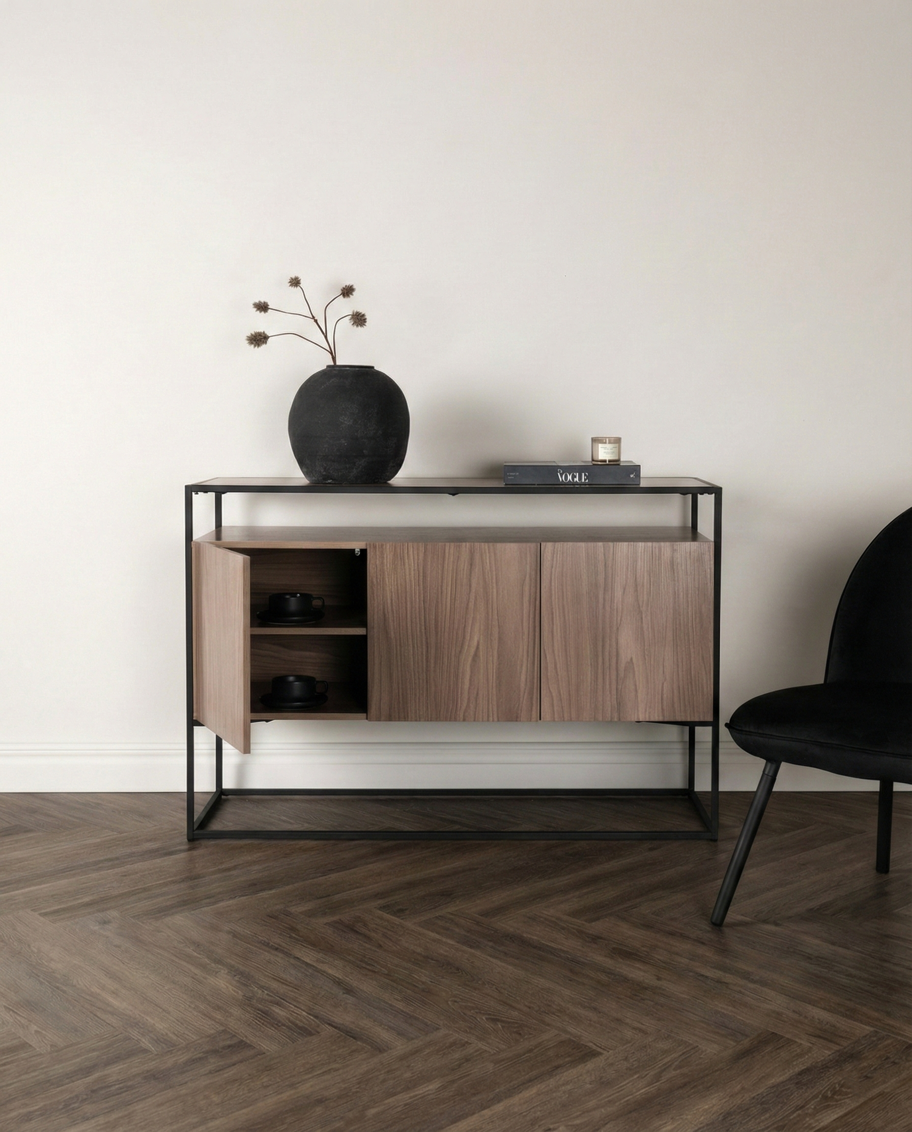Kingsport Skåp 45 x 80 x 120 Valnöt