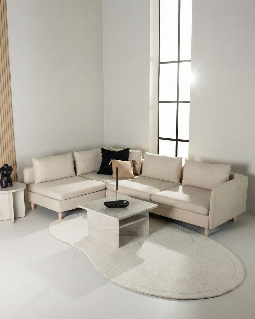 Zero 5-sits hörnsoffa Beige