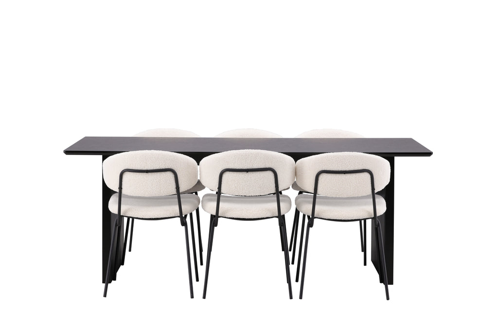 Chico Matstolar 6-pack + Matbord 200x100