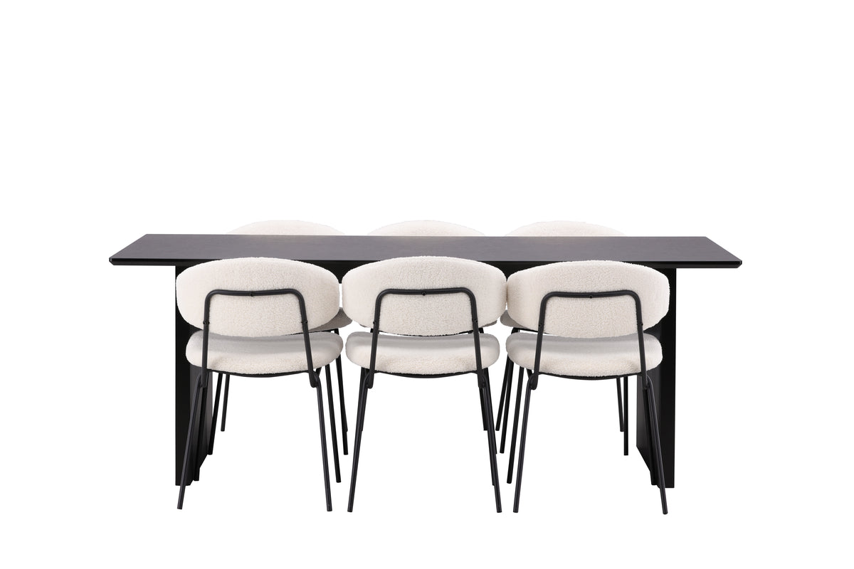 Chico Matstolar 6-pack + Matbord 200x100