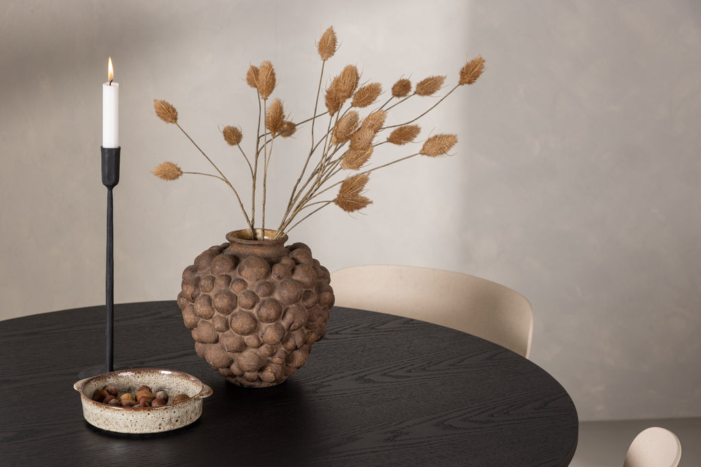 Åstol Matstolar 4-pack Beige + Runt Matbord ⌀110 Svart