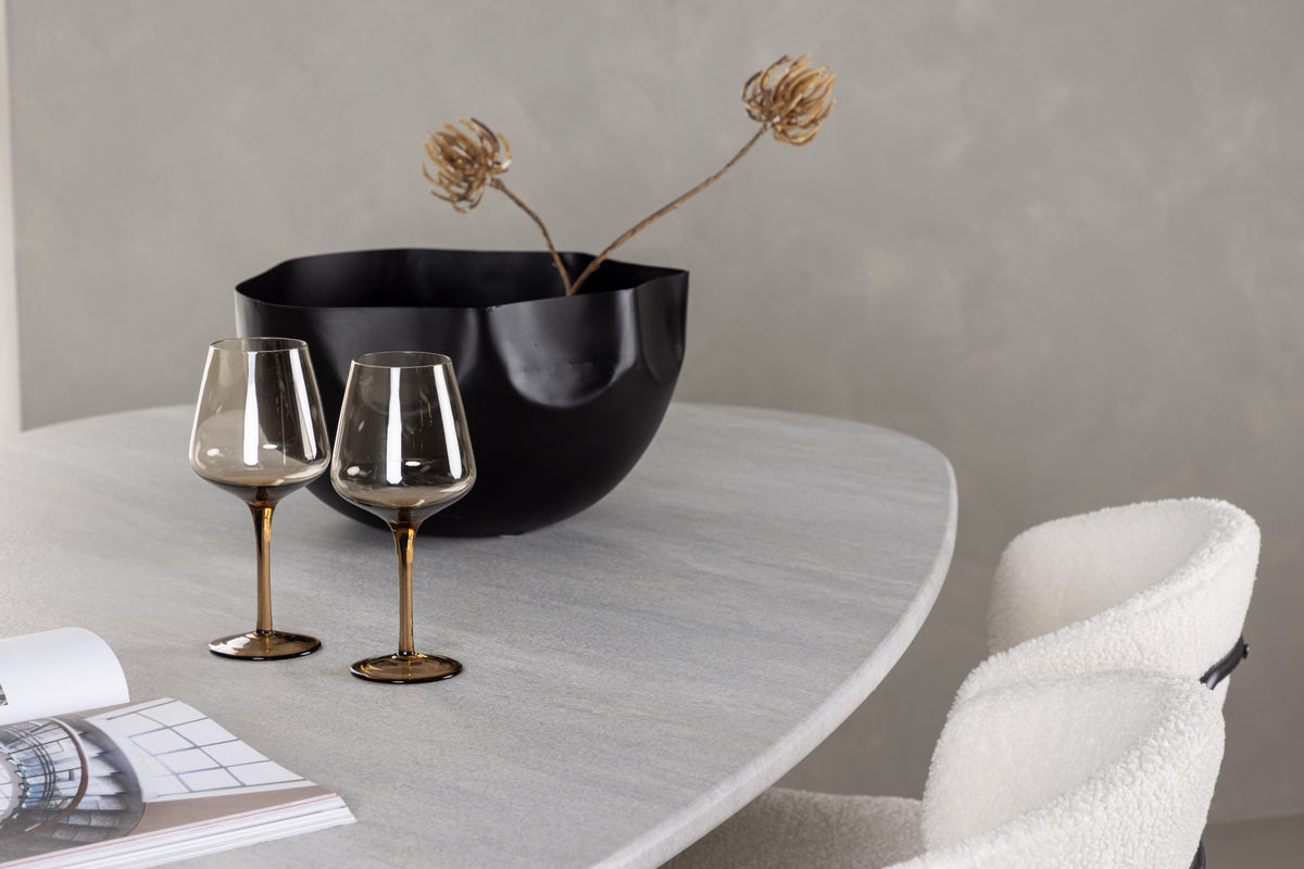 Chico 4-pack Vit + Ovala Matbord 180x90