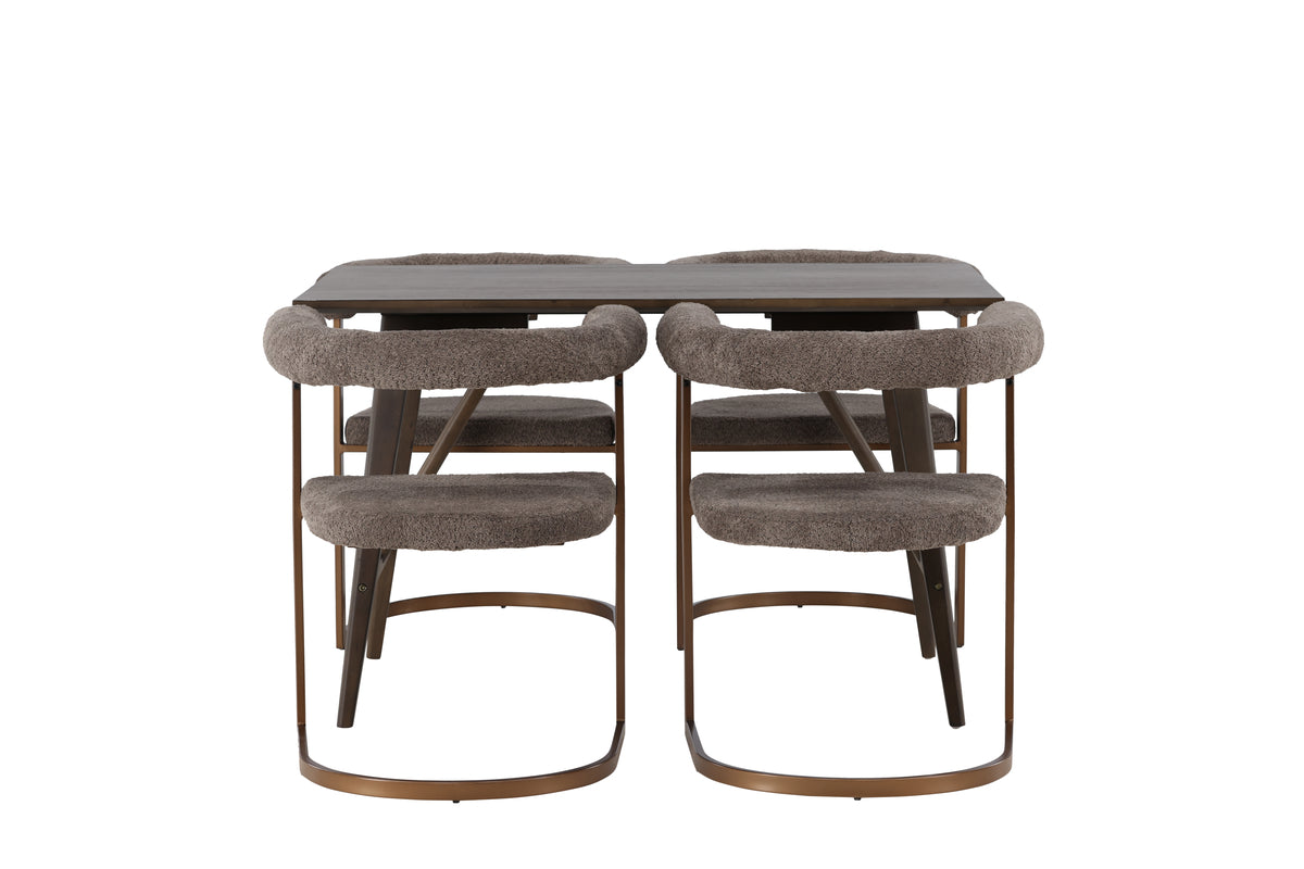 Kaseidon Matbord 120x80 + Matstolar 4-pack