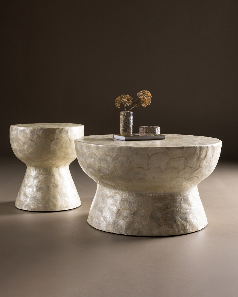 Sandön Soffbord Ø70 ø40 Ljusgrå