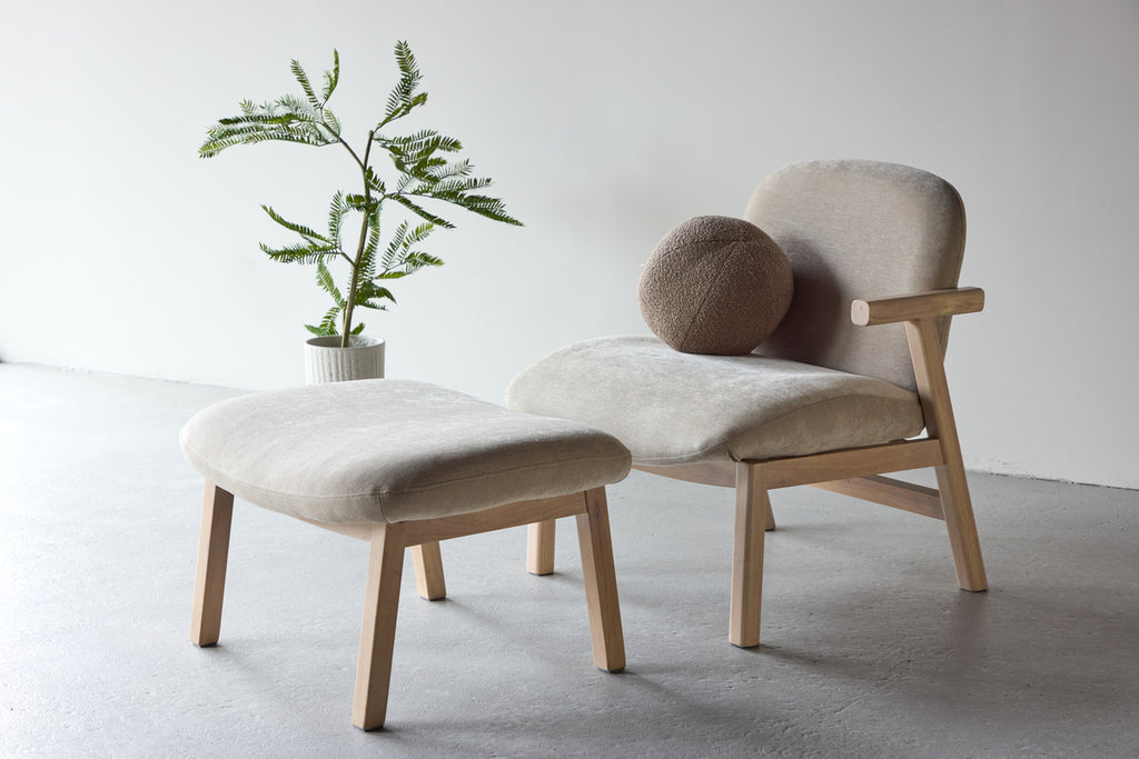 Rile Ottoman + Fåtöljer Beige