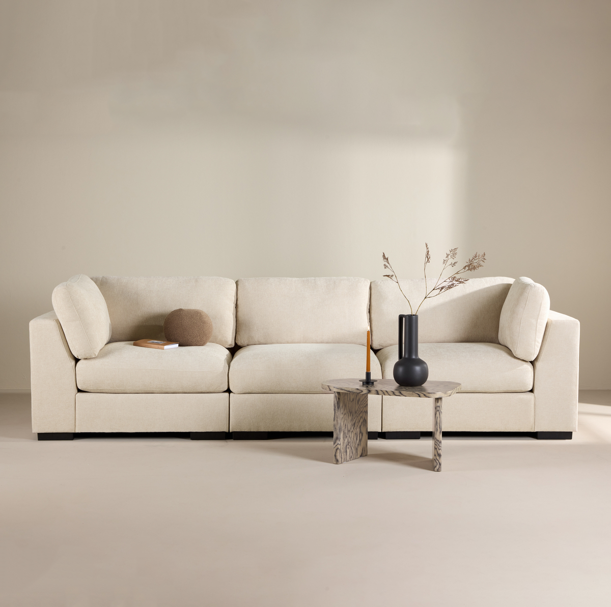 Salerno 3-sits soffa Beige