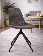 Monaco Matstol – Grå Sammet med Snurrfunktion