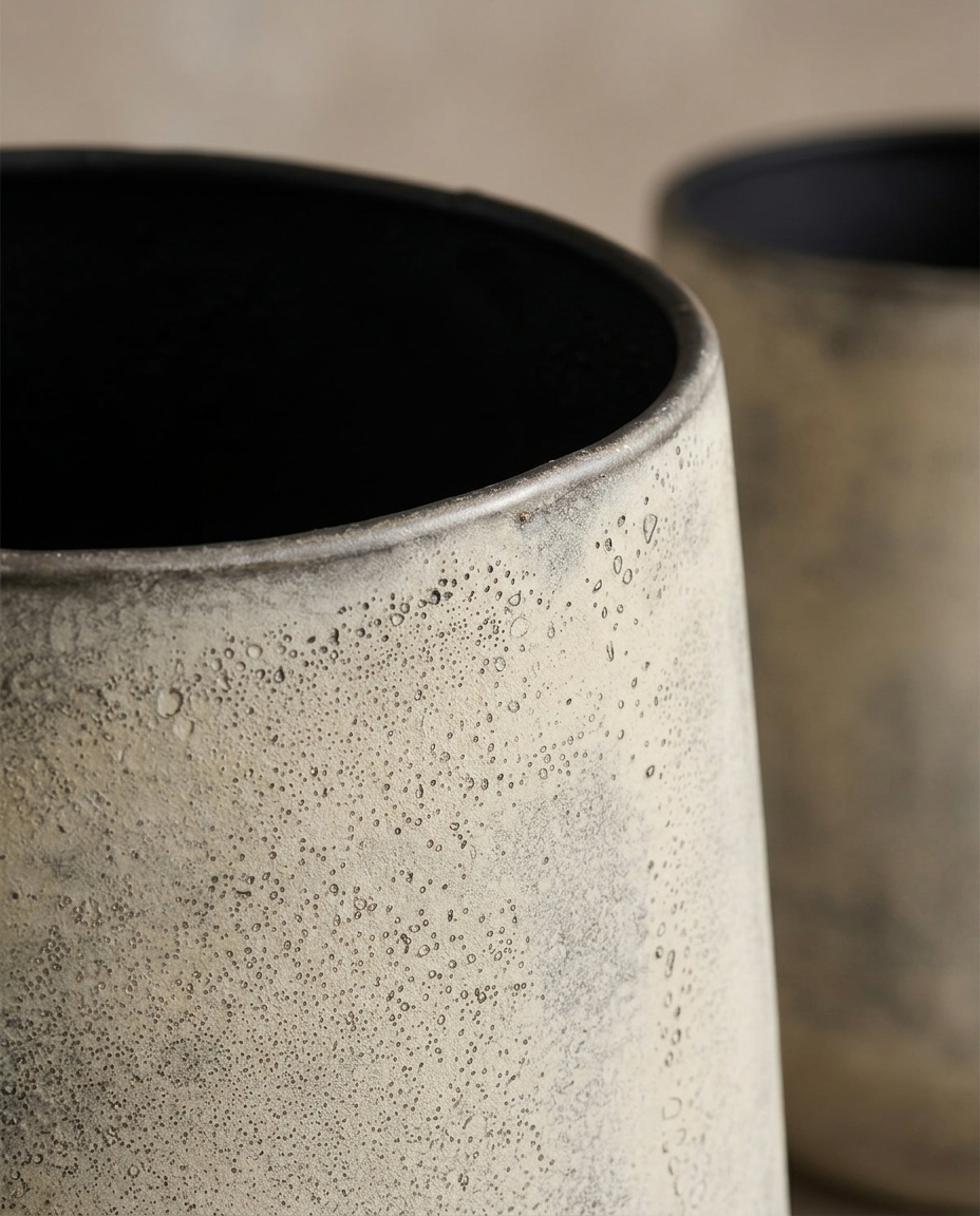Hou Dekorationskrukor i Metall – Antik Beige, 2-pack