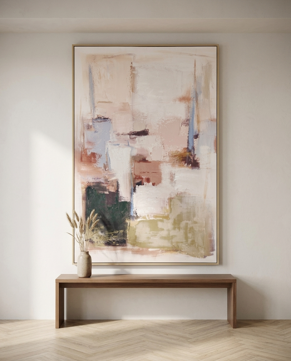 Inez Canvas Tavla med Handmålade Detaljer – 150x100 cm
