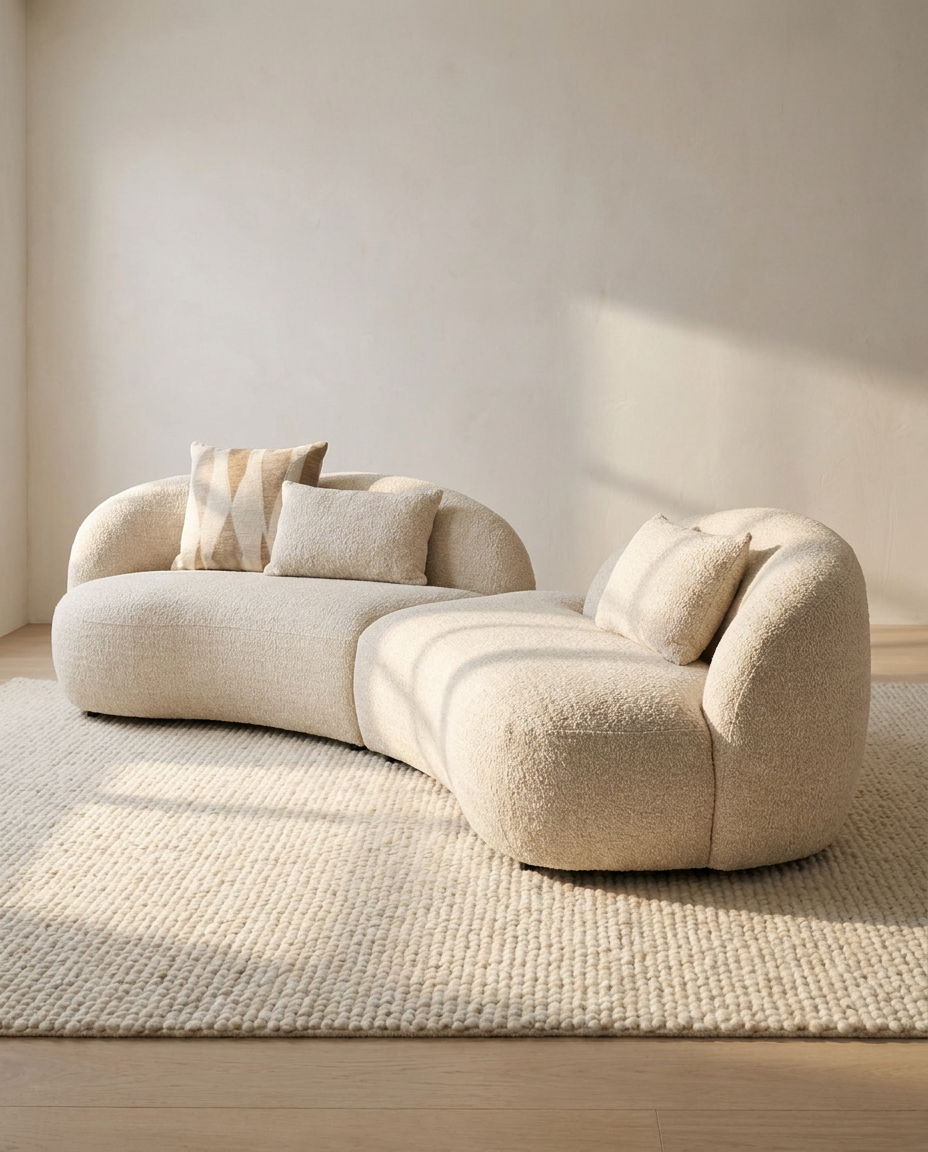 Amol Soffa i Natur – 326 cm med 3 Sittdynor