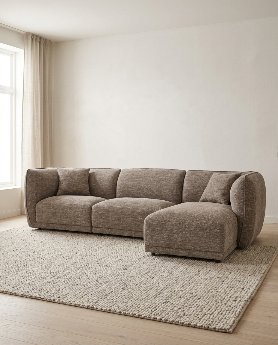 Noor Lounge Soffa i Brun – Högerdivan