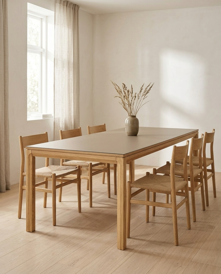 Bowen Matbord i Natur – 100 x 220–270–320 cm