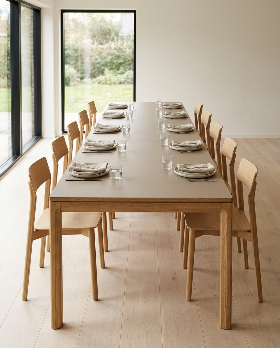 Bowen Matbord i Natur – 100 x 220–270–320 cm
