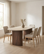 Delphi Matbord i Travertin / Mörkbrun – 100 x 210 cm