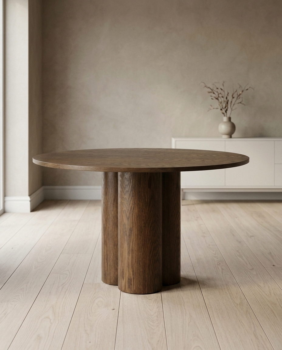 Olivia Runt Matbord – Mocca Ø110