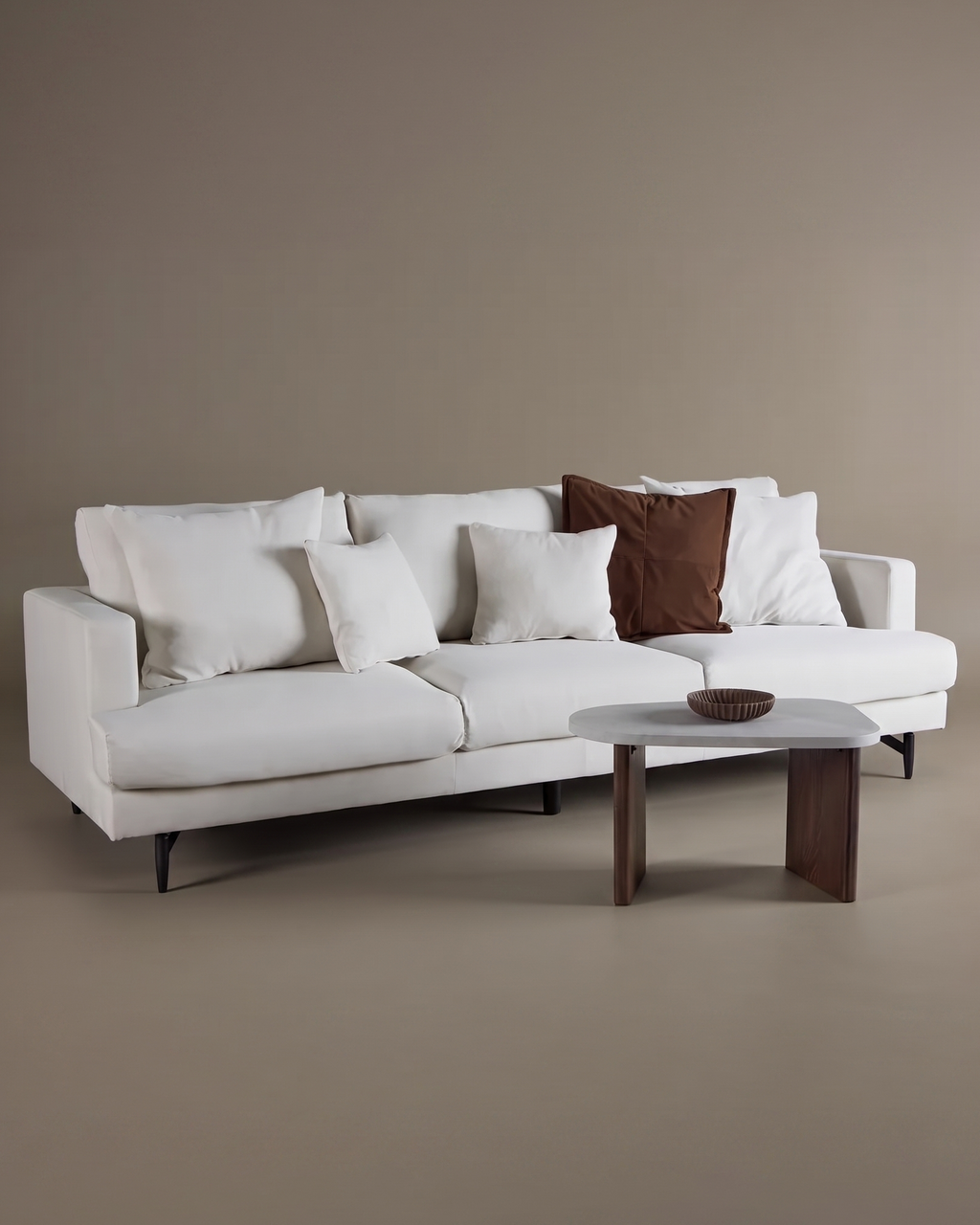Sofia 3-sitssoffa – Beige Linne