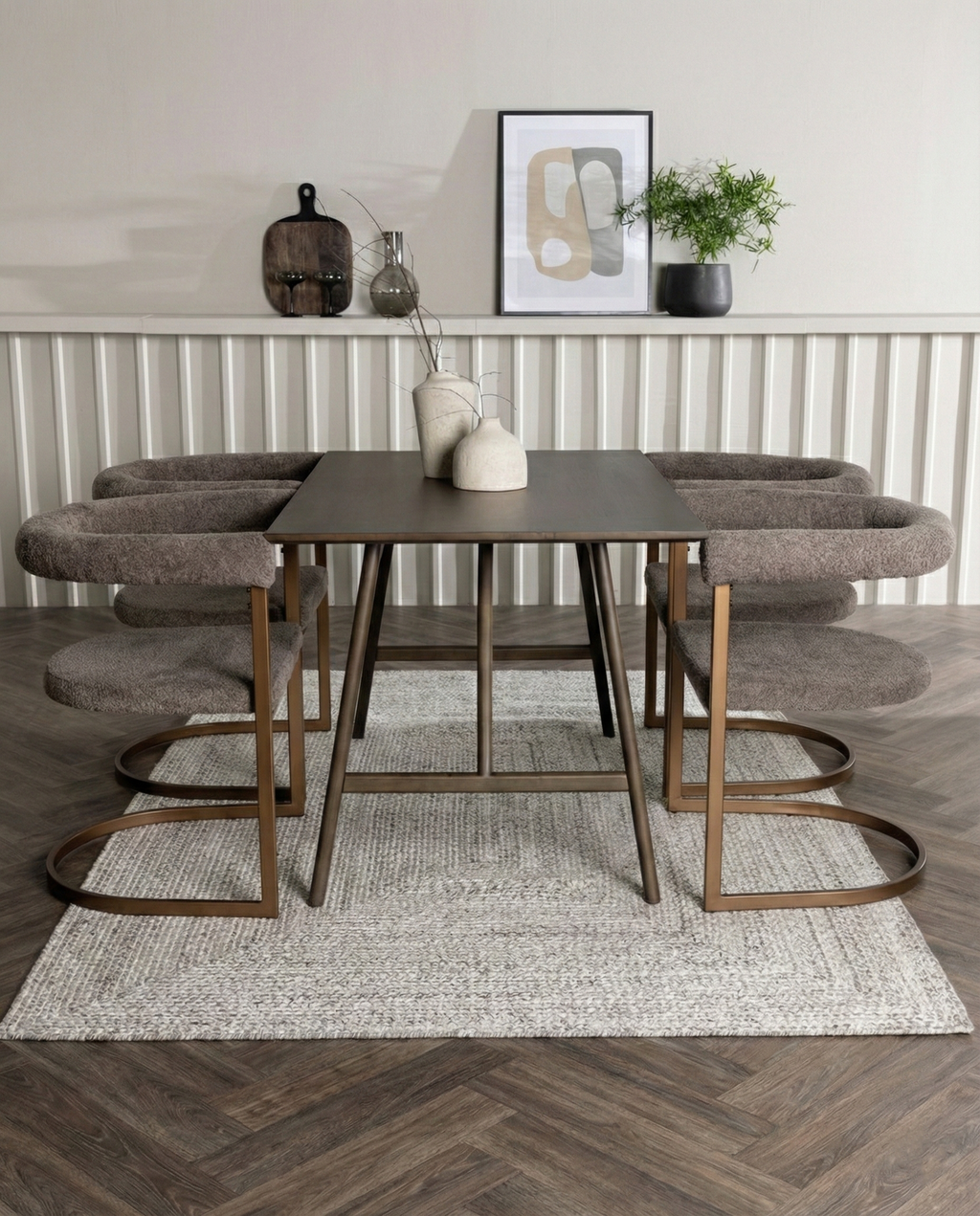 Kaseidon Matbord 120x80 + Matstolar 4-pack