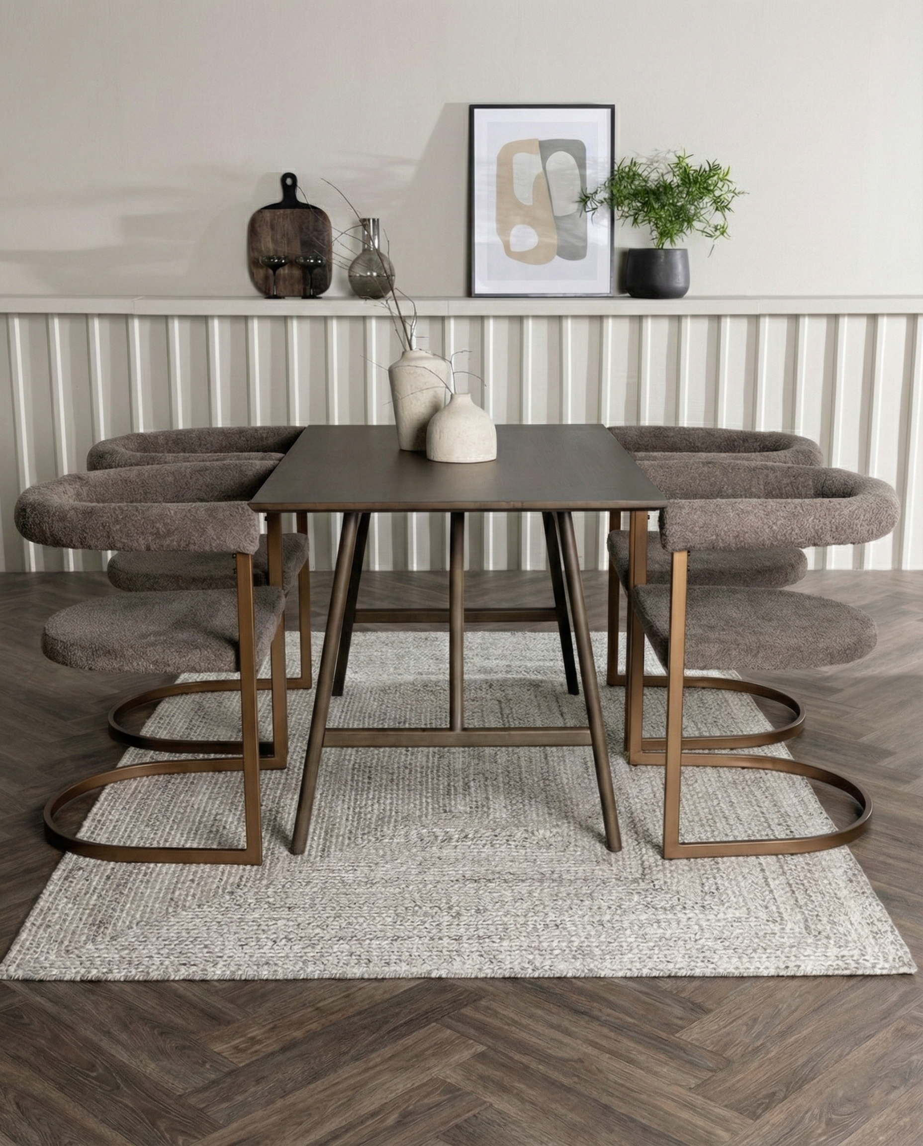 Kaseidon Matbord 120x80 + Matstolar 4-pack