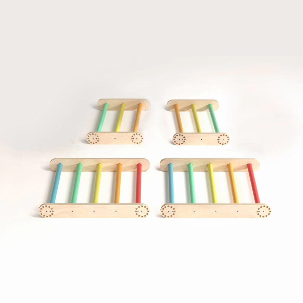 Flexi-Klettergerüst für Kinder - Set S – Regenbogenfarben – BusyKids