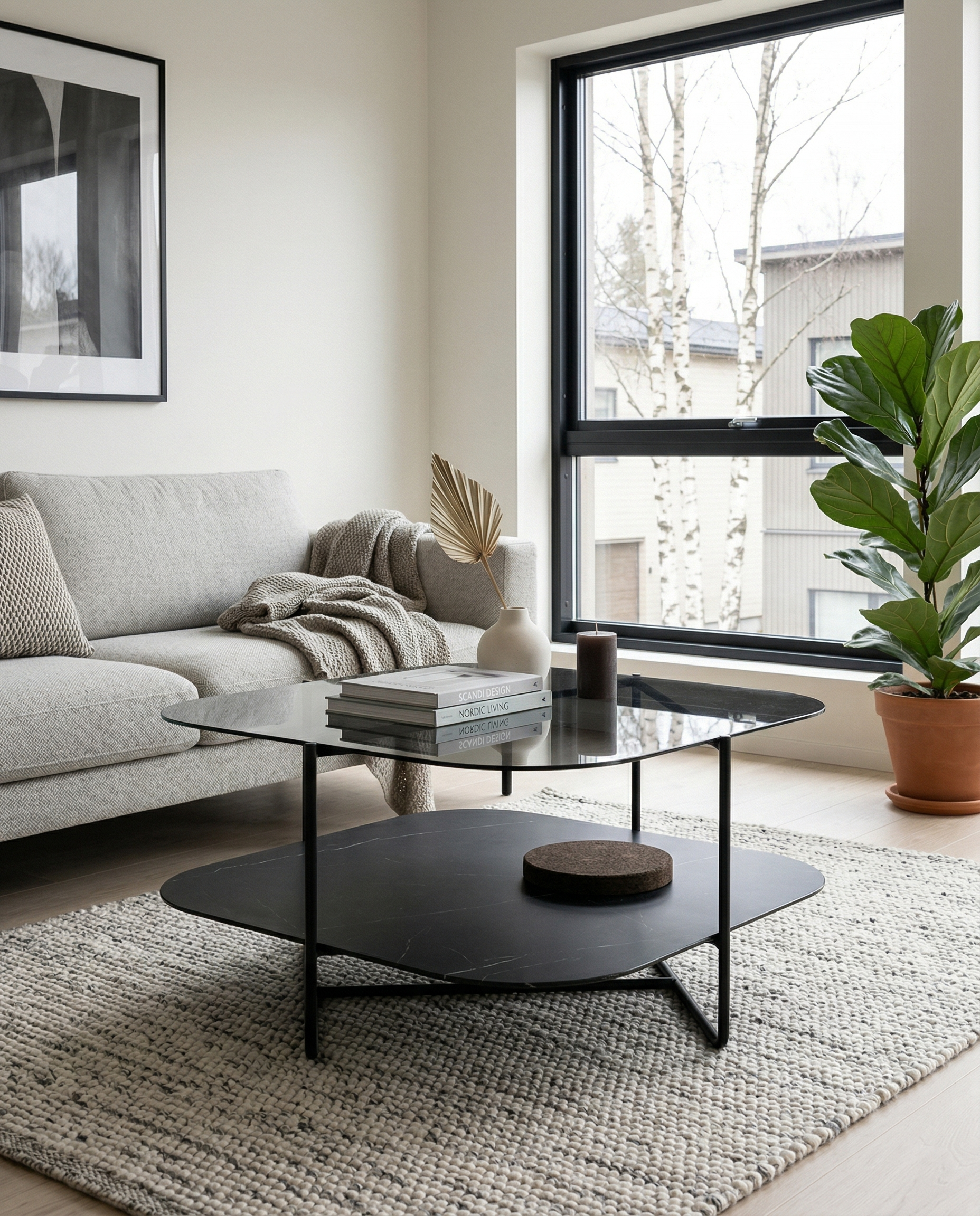 Un-line Soffbord 85 x 85 Svart