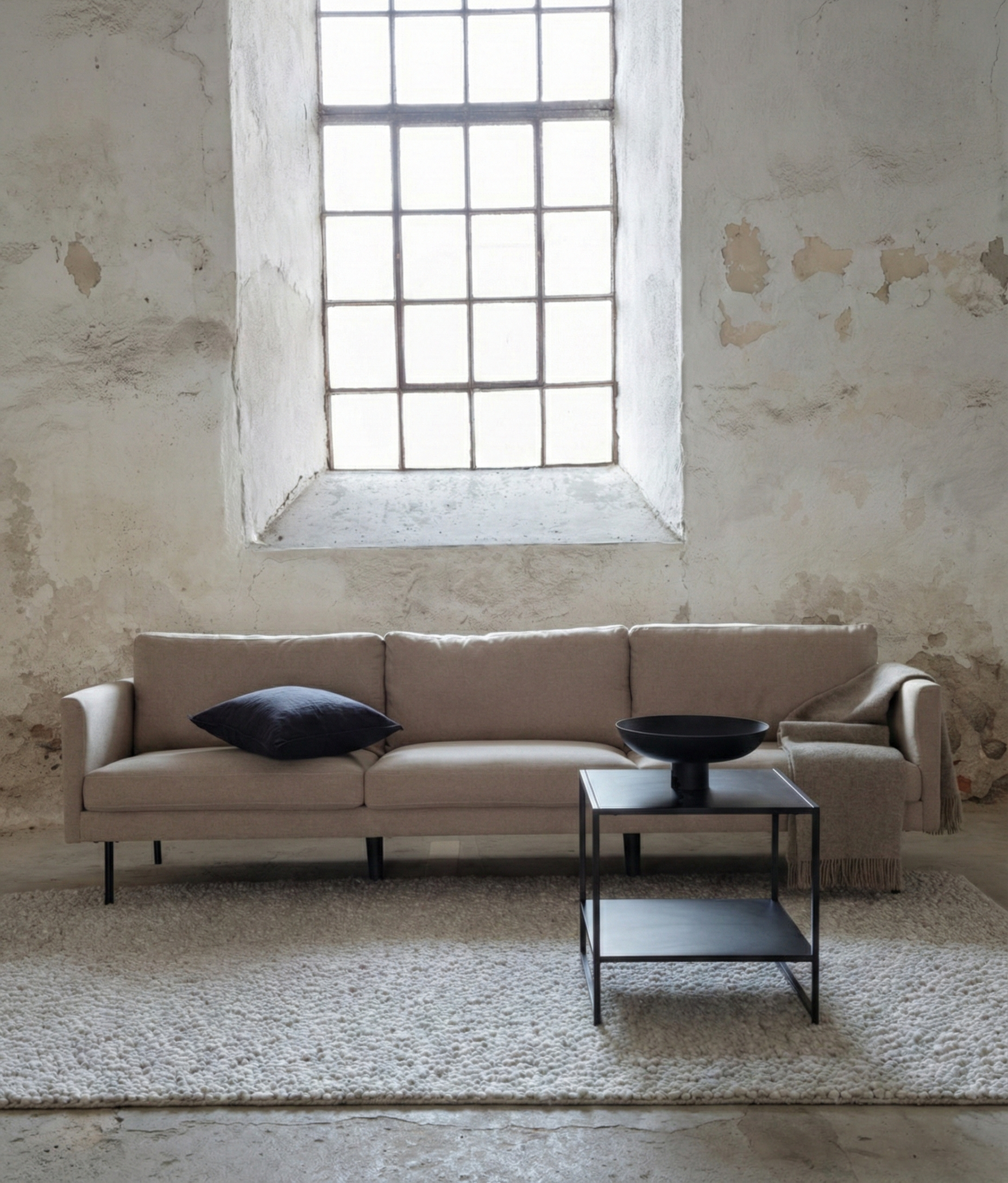 Zoom 3-sits soffa Brun