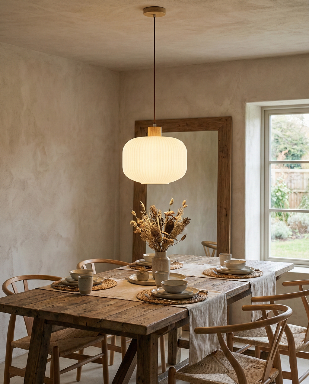 Argalo Pendel – Glas & Trä (30 cm)