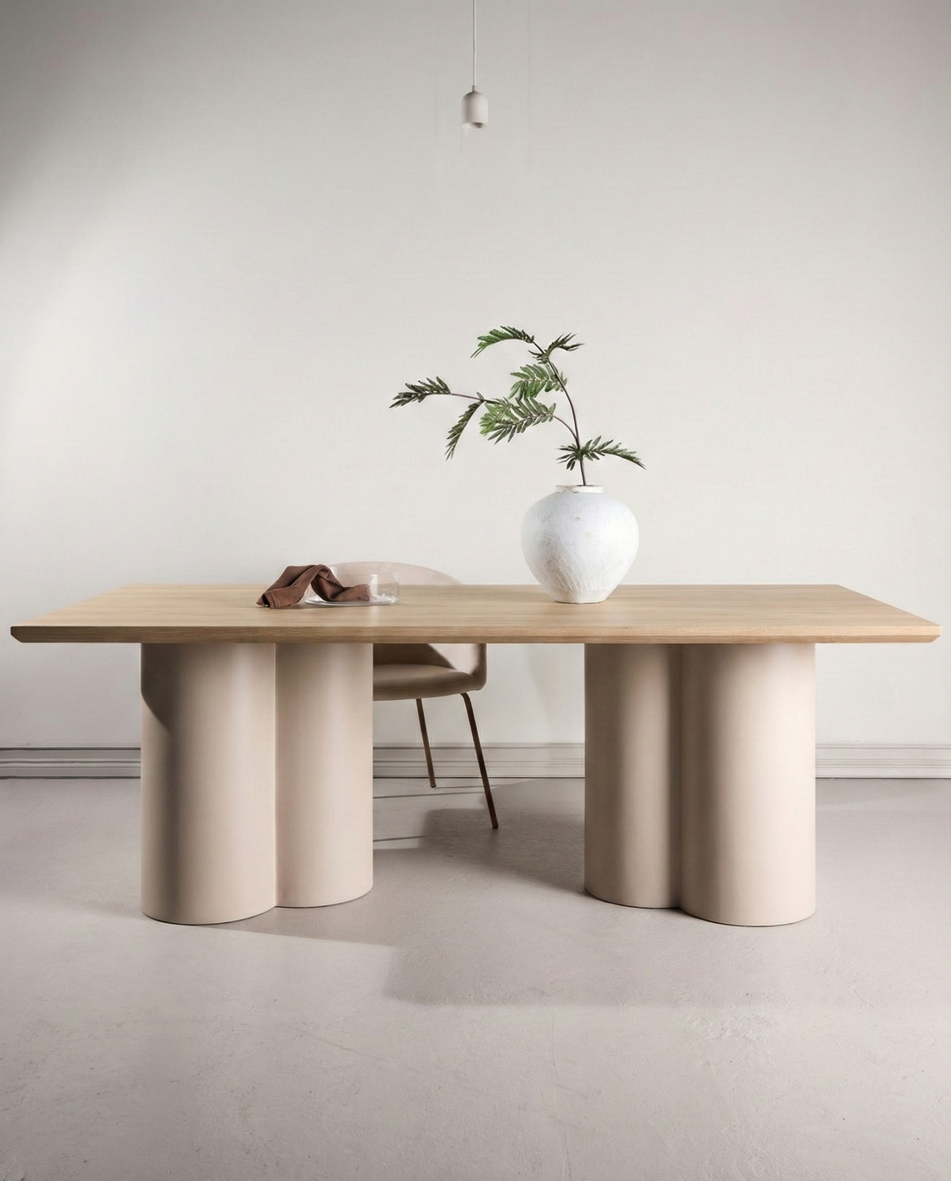 Olivia Matbord 210 x 100 Vitputsad