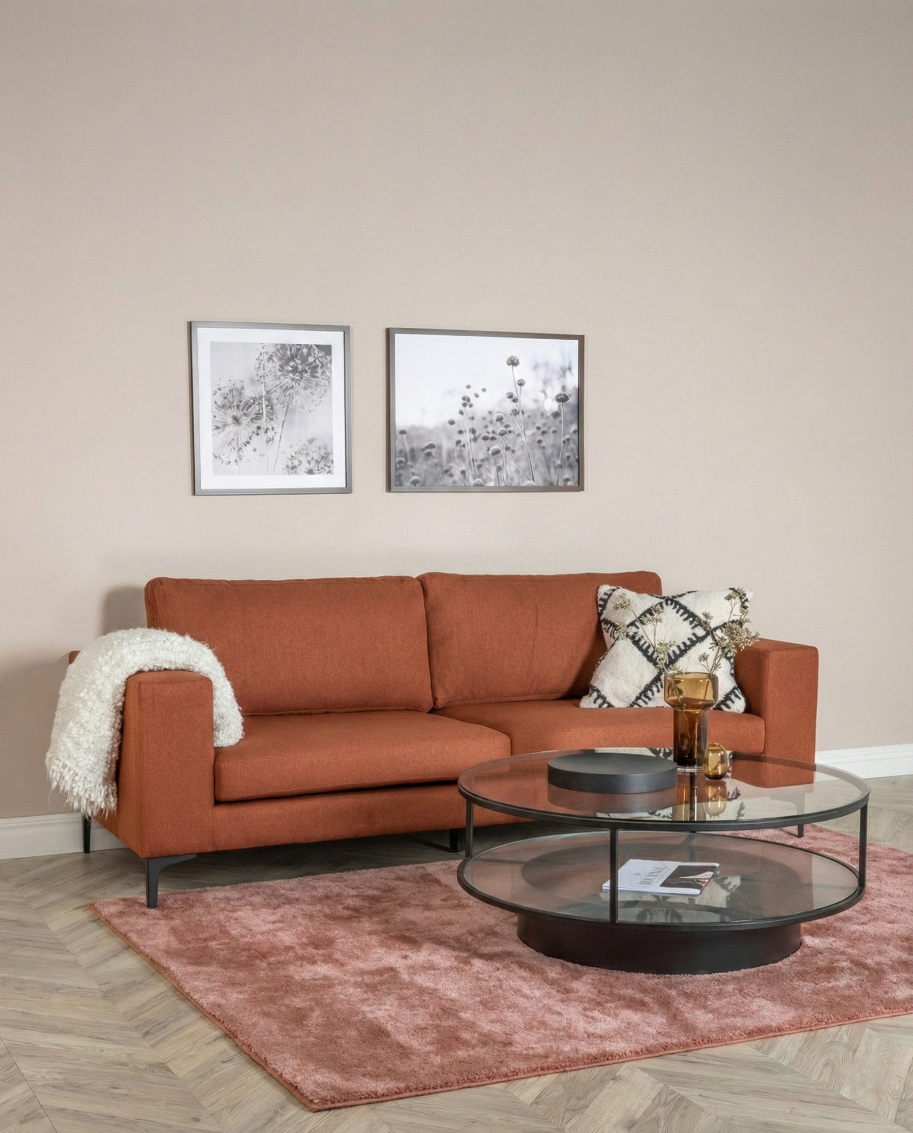 Bolero 3-sits soffa Röd