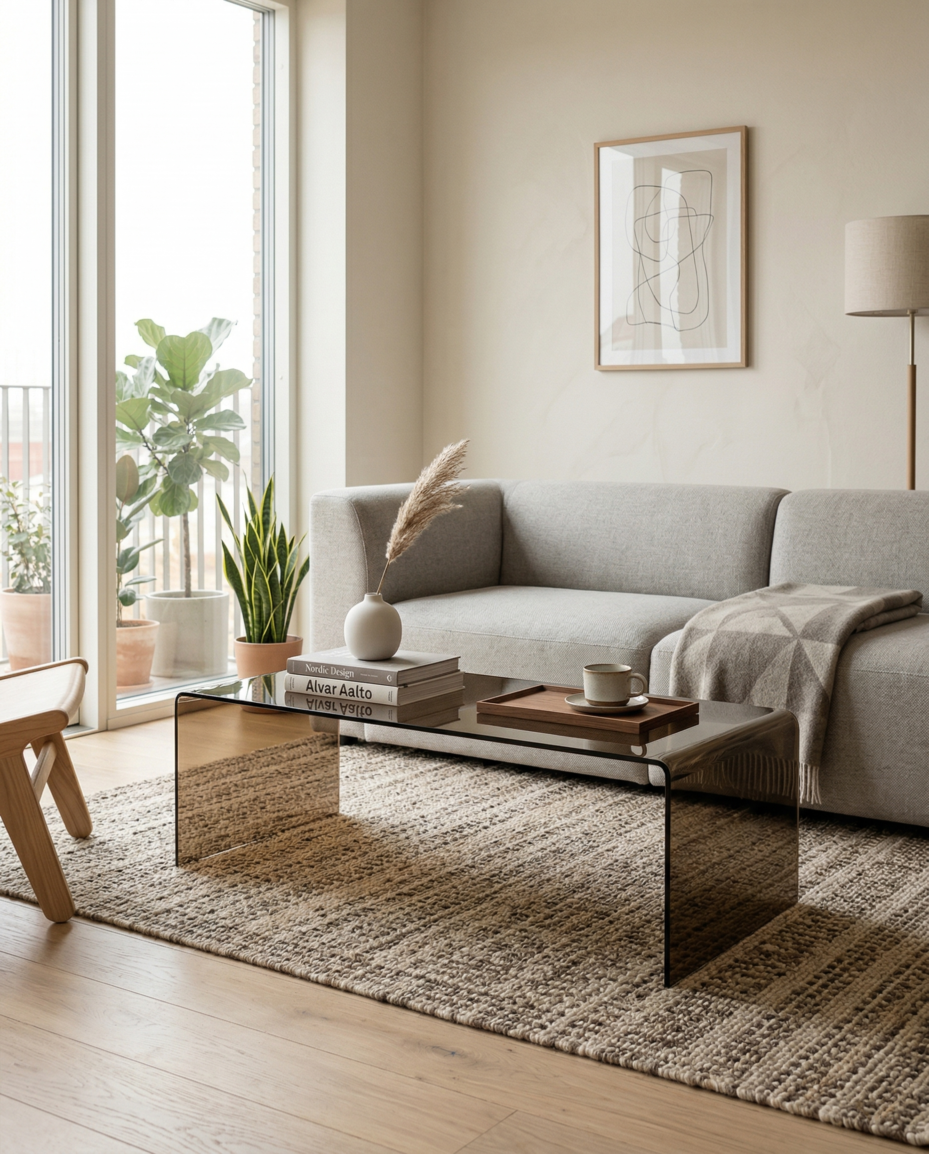 Telemark Soffbord 120x60 Brun Glas