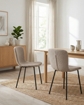 2-pack Halden Matstolar – Beige Bouclé