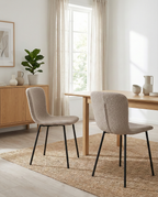 2-pack Halden Matstolar – Beige Bouclé