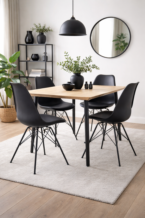 2-pack Oslo Matstolar – Svart