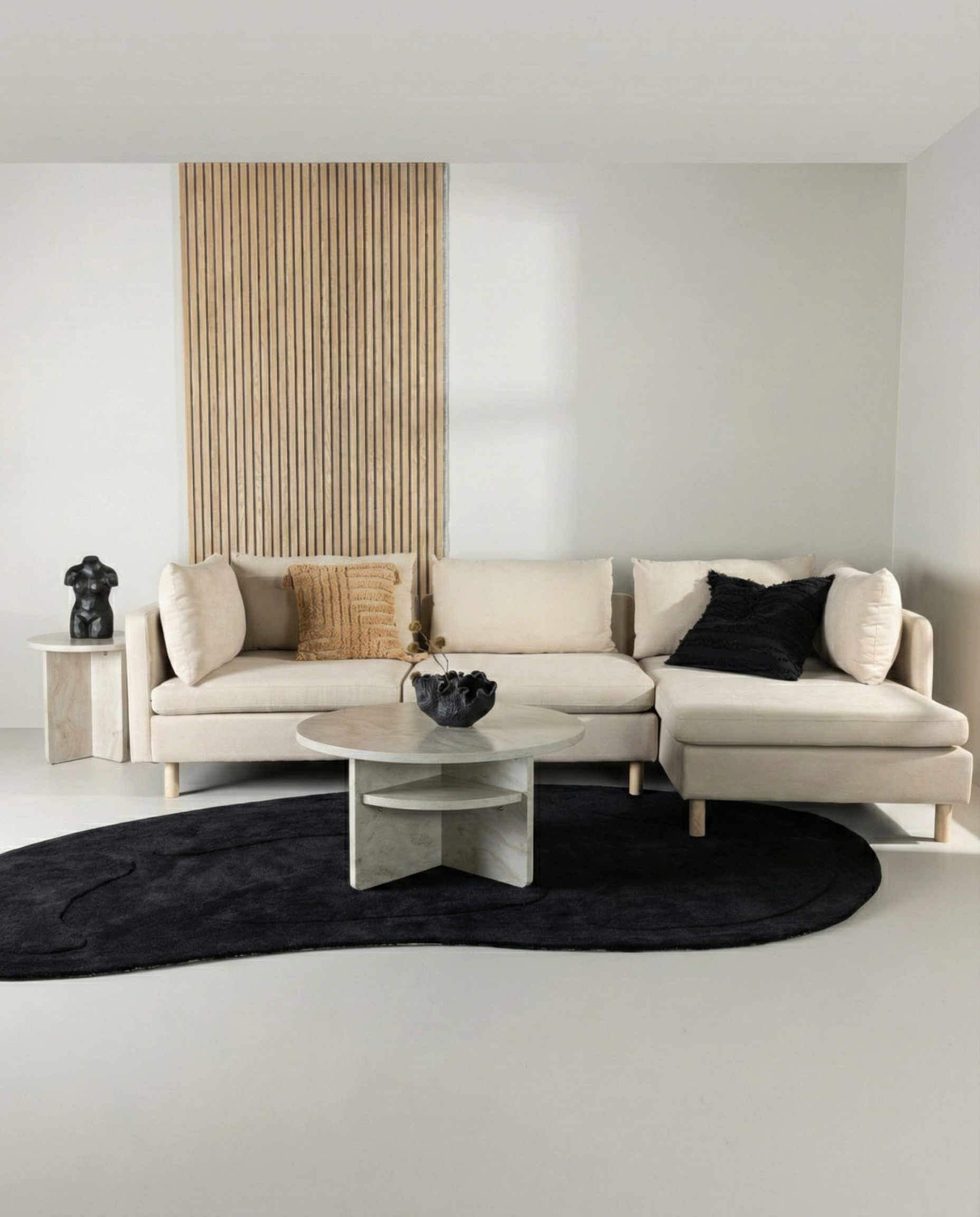Zero 3-sits L-soffa Beige
