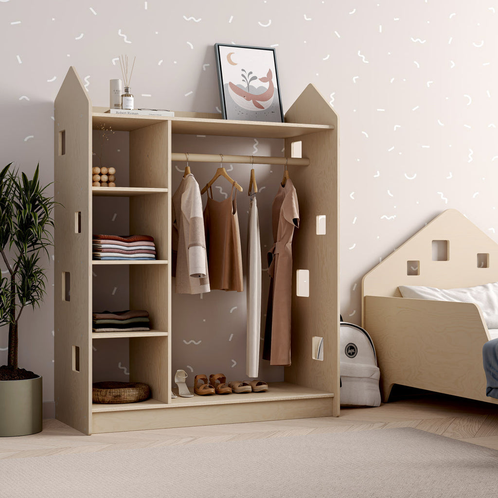 Offener Kinderkleiderschrank in Form eines Hauses BusyKids – BusyKids
