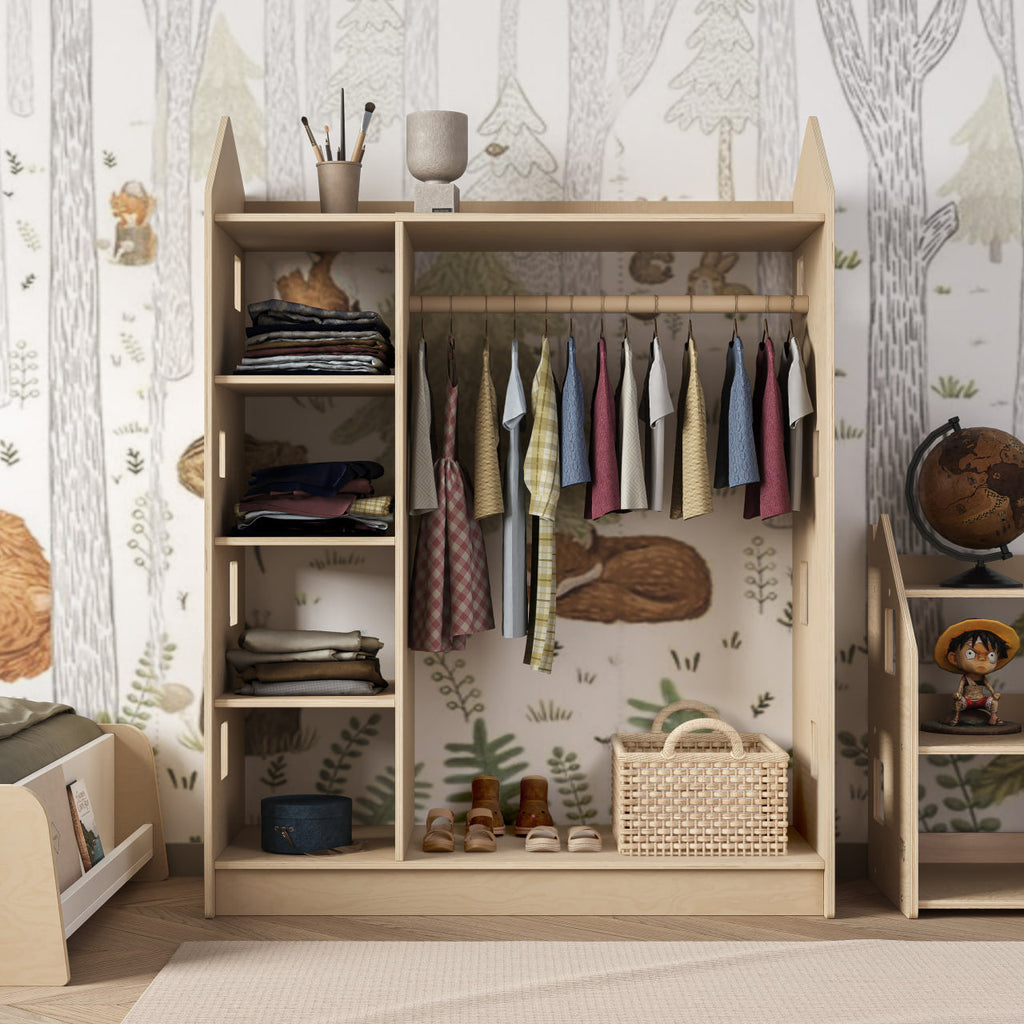 Offener Kinderkleiderschrank in Form eines Hauses BusyKids – BusyKids