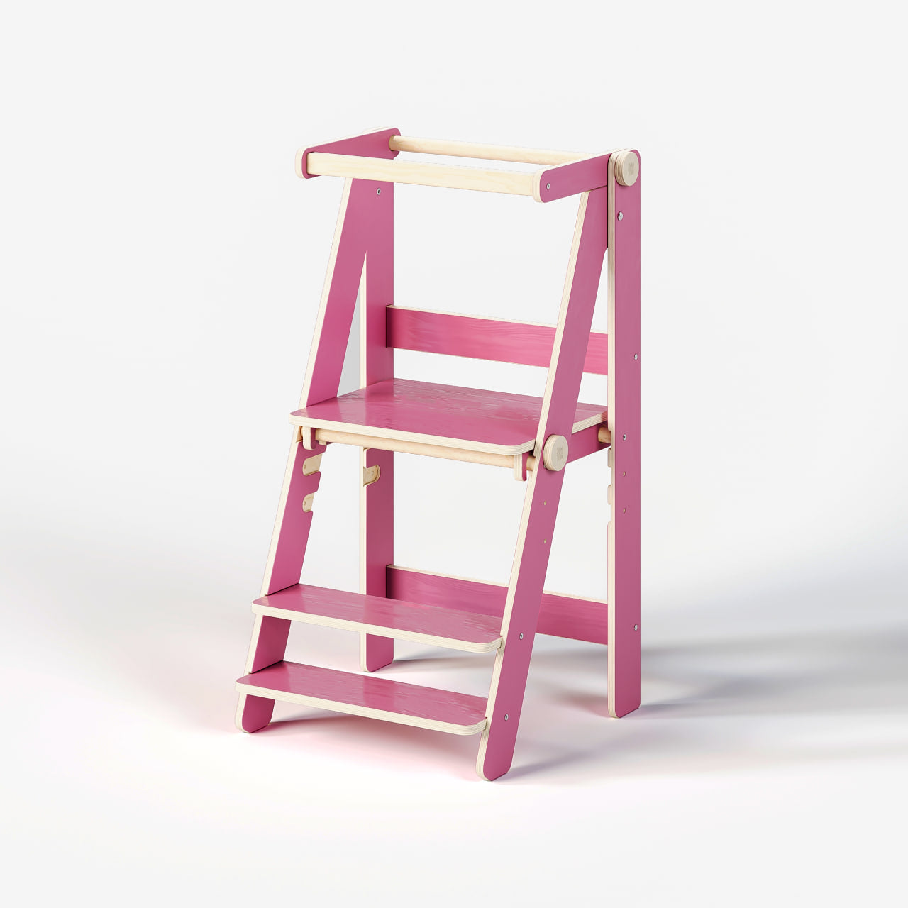 Zusammenklappbarer Lernturm – Purpurrot – BusyKids