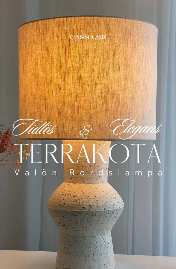 Terrakotta Valön Bordslampa 52cm