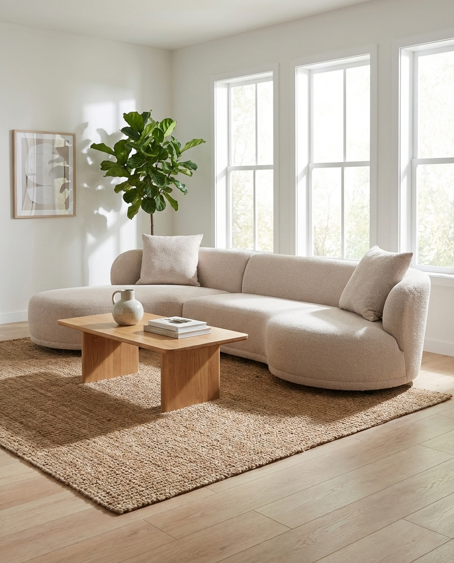 Kingston Lounge Soffa – Natur (Vänstervänd)