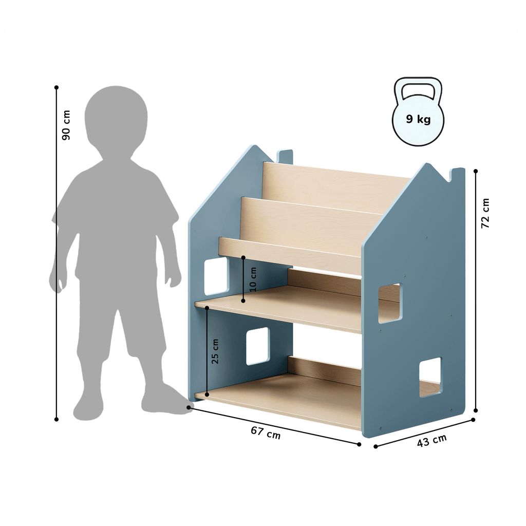 2in1-Kinderregal - zart blau – BusyKids