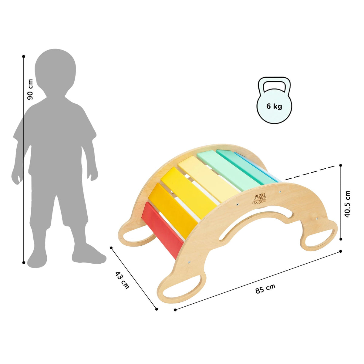 Balancewippe/Rocker Schaukel – Regenbogenfarben – BusyKids