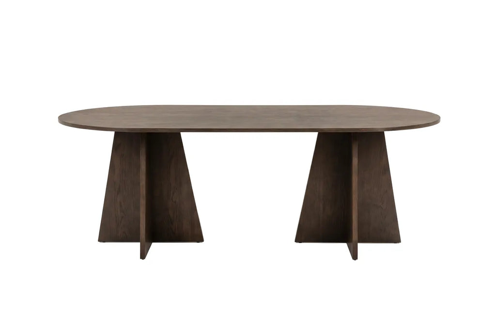 Bootcut Ovalt Matbord 200x100 – Mocca