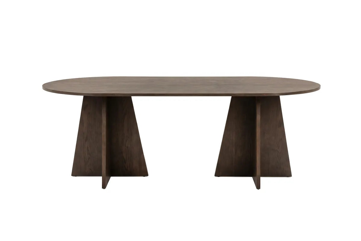 Bootcut Ovalt Matbord 200x100 – Mocca