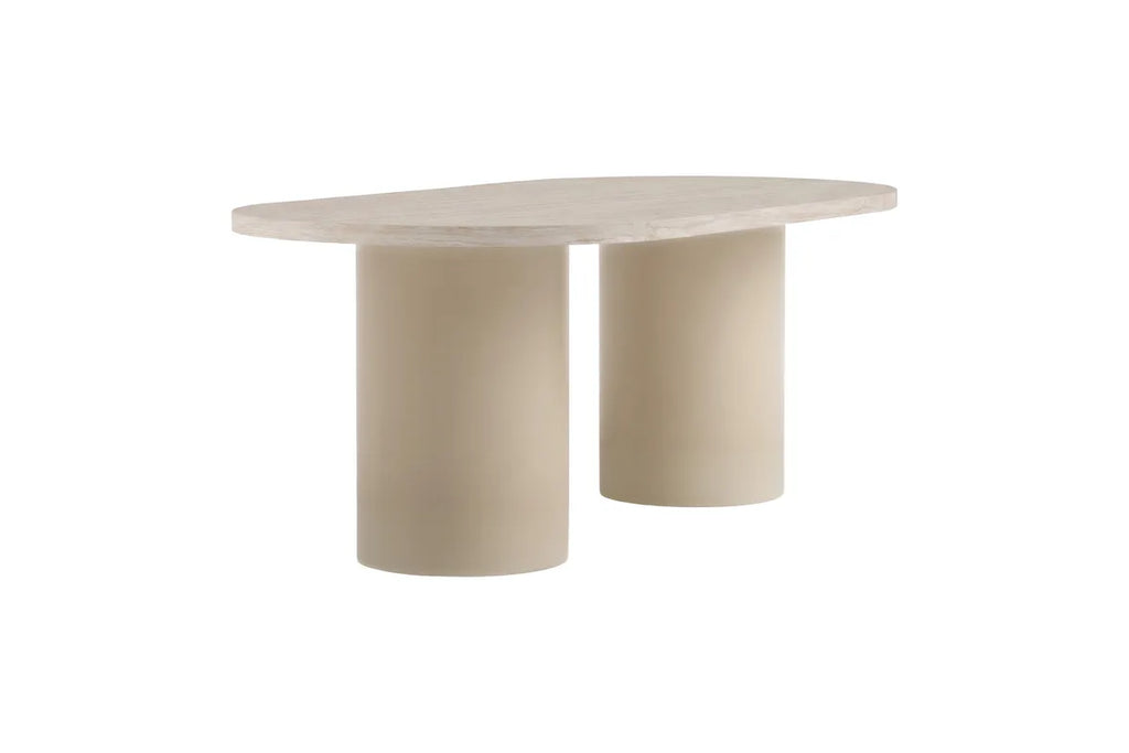 Narvik Ovala Matbord 200x100 - Beige/Travertinlook