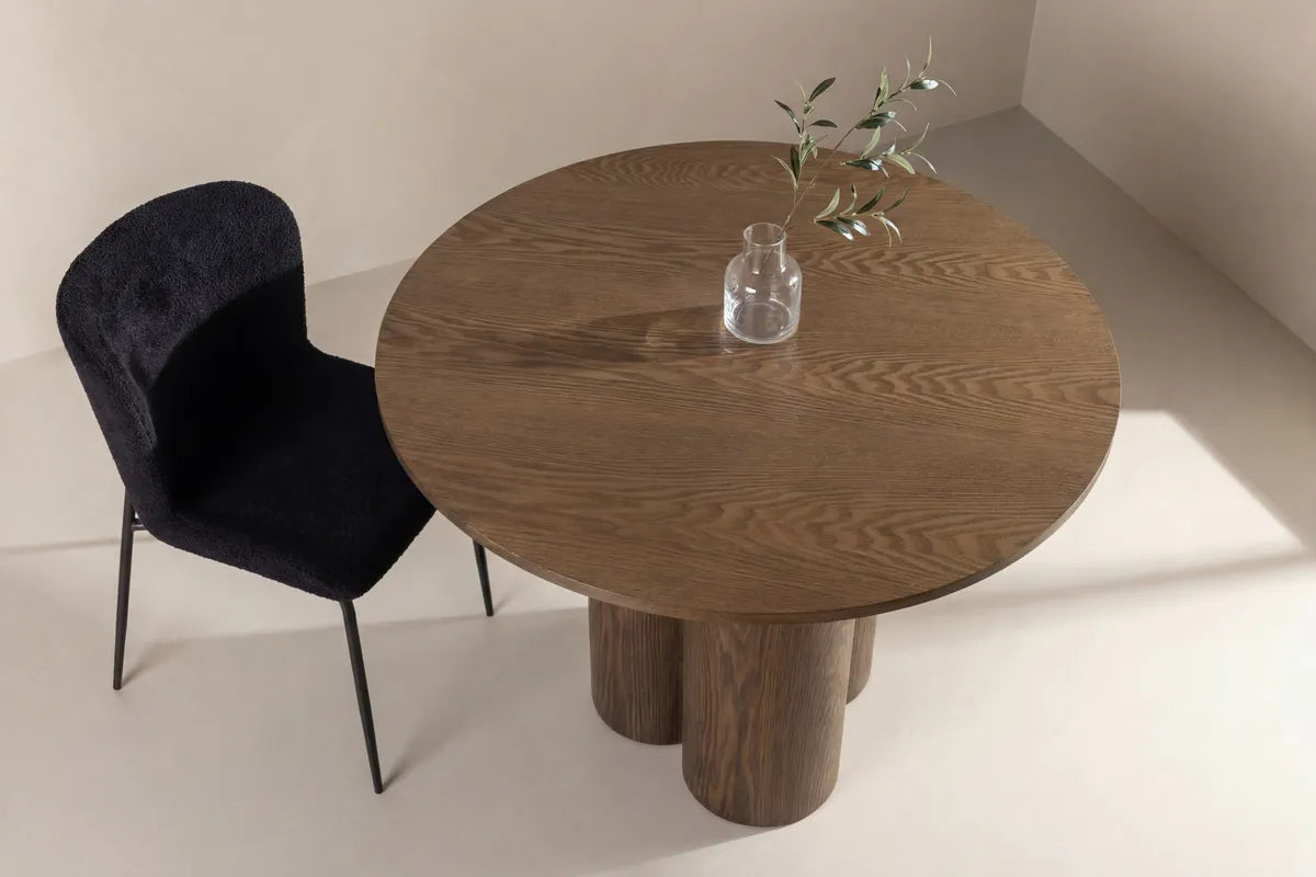 Olivia Runt Matbord – Mocca Ø110