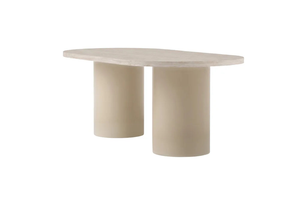 Narvik Ovala Matbord 200x100 - Beige/Travertinlook