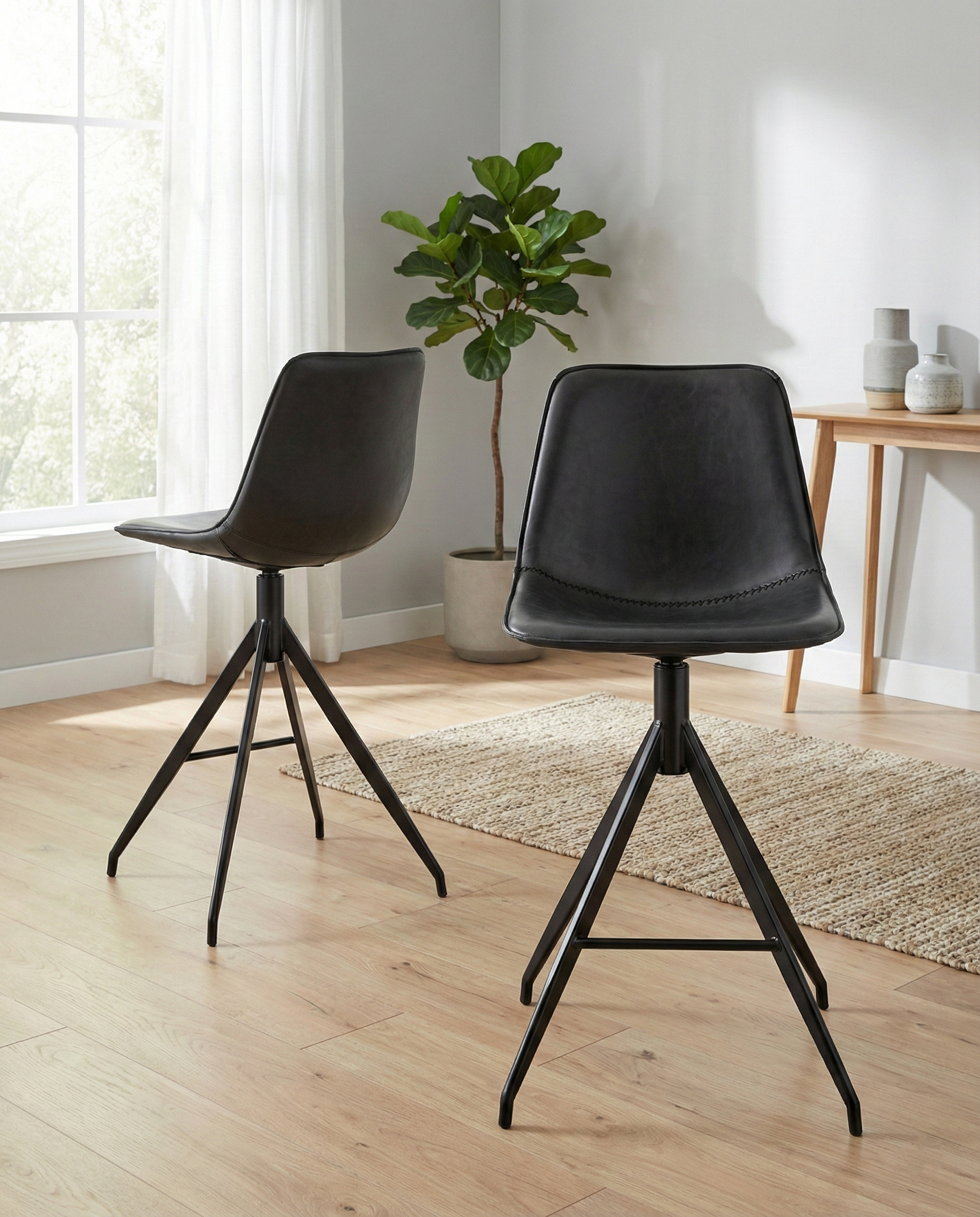 2-pack Monaco Barstolar – Svart