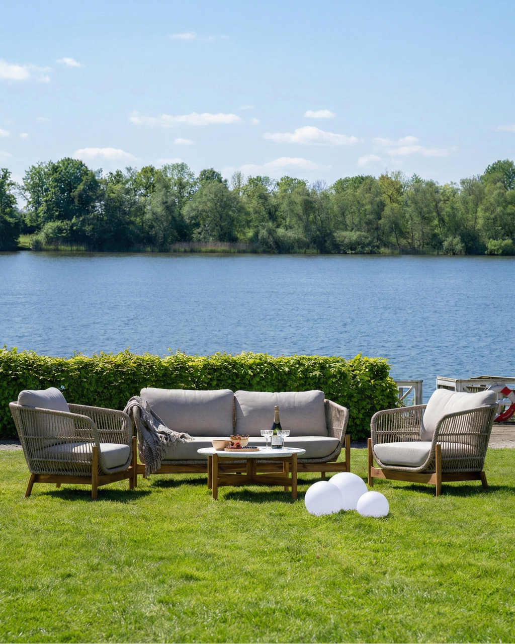 Terracina Loungegrupp – Brun / Beige